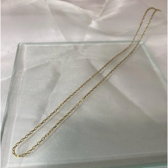 14K YELLOW GOLD small paperclip link chain REAL GOLD 18” - Picture 7 of 13